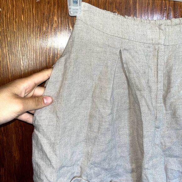 Linen Handmade Studio Linen Shorts Relaxed Fit Stretchy Beach Vacation XS/S - Picture 8 of 9